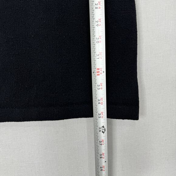 St. John Evening Womens Dress 6 Black Santana Knit Embellished Sheer Mesh Party - Picture 5 of 14